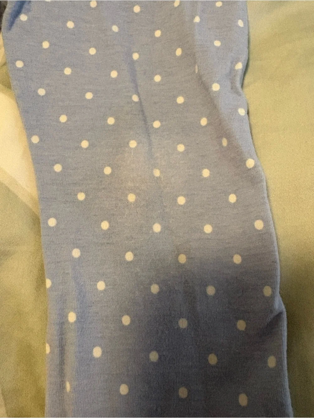 Baby Boden Yellow Striped Top with Blue Polka Dot Pants Set